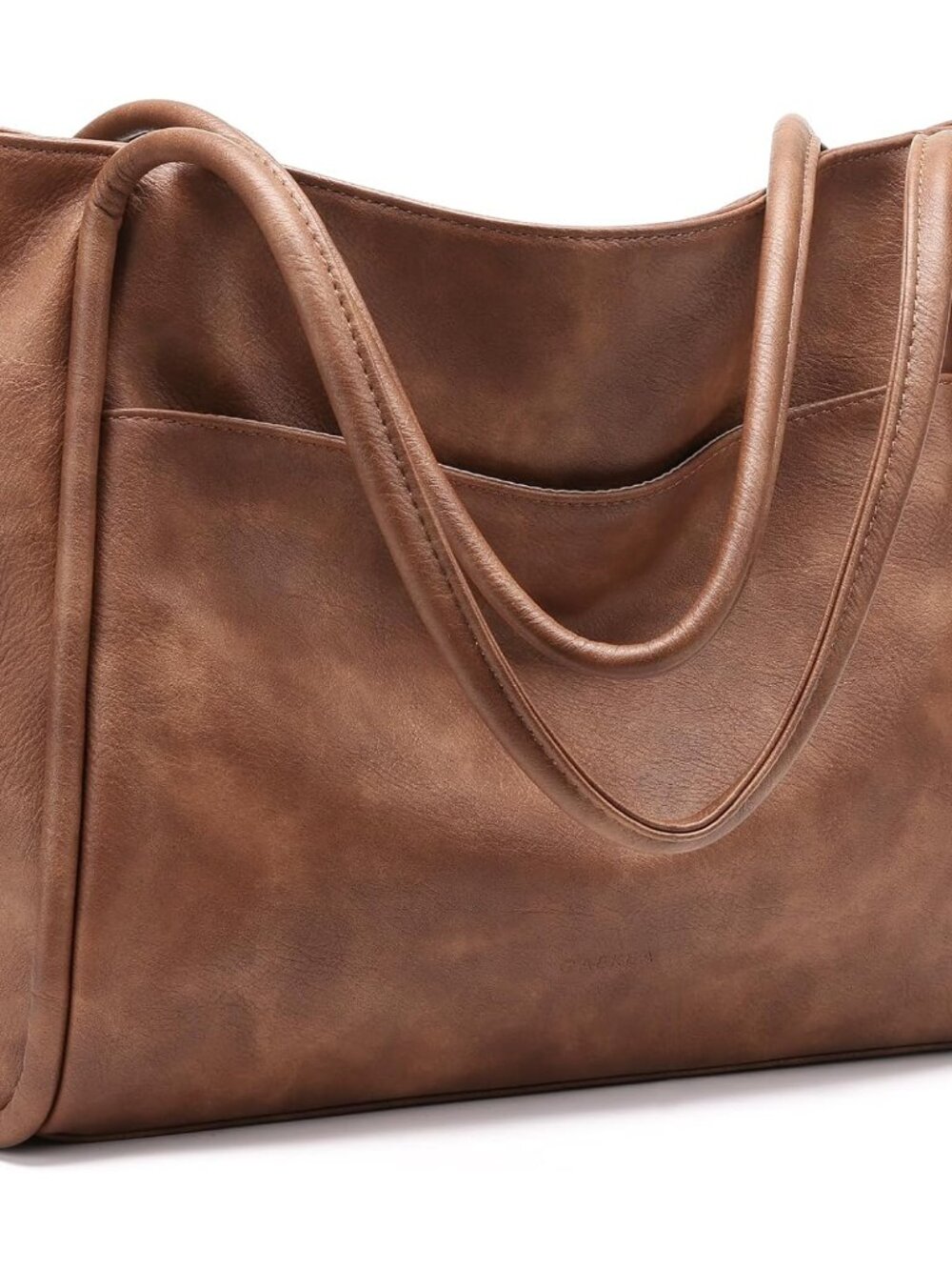 Tote Bag for Women Work with Zipper Vegan Leather Ladies Travel Shoulder Bags Pu